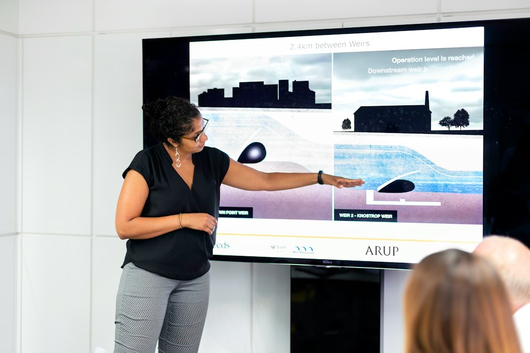 woman presenting ideas