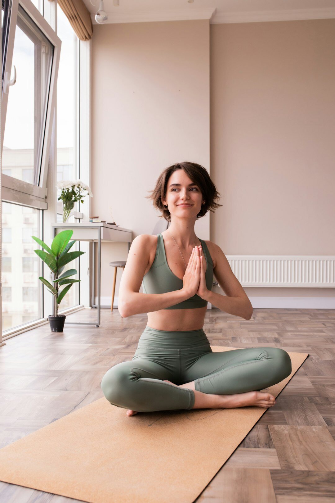 person practicing posture